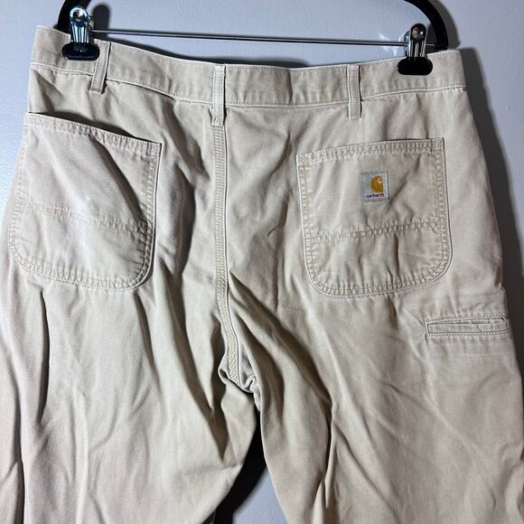 Carhartt Rugged Flex Canvas Work Pants 32x30 Tan Relaxed Fit Carpenter Utility - Picture 12 of 12